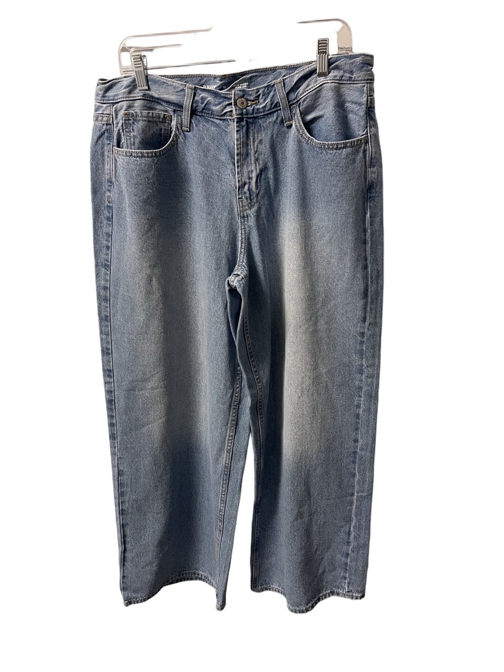 Old Navy Mid Rise Wow Baggy Wide Straight Leg Women’s Jeans Boho Sz 12